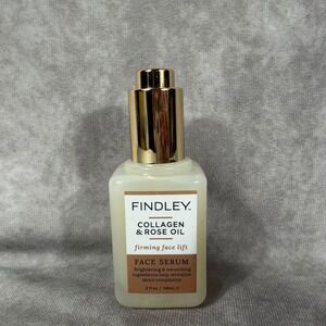Findley Collagen & Rose Oil Firming Face Lift Face Serum 2 fl oz Brightening NEW
